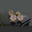 Elegant Gold-Plated Flower Locket Set with Crystal Accents