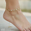 Dainty double-chain anklet for women in gold-plated finish, priced Rs. 650