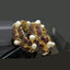 Elegant Pearl  Crystal Gold Bangles Set