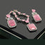 Elegant American Diamond Necklace Set With Silver Accents