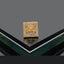 Elegant Square Stone-Studded Adjustable Ring - Silver & Gold