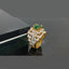 Exquisite Geometric Diamond Ring with Radiant Center Stone