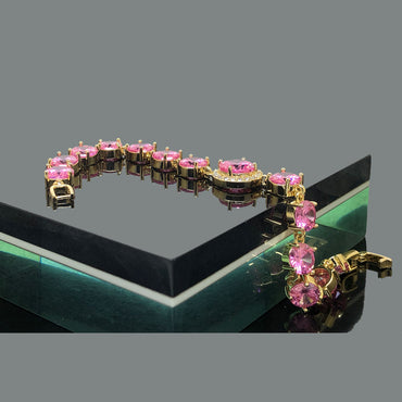 Elegant Pink Stone Bracelet – Perfect Mother's Day Gift