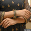 Gold & Black Crystal Bangles