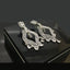 Glamorous American Diamond Drop Earrings Silver and Gold Plated