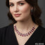 American Diamond Ruby Necklace – Rs. 3650