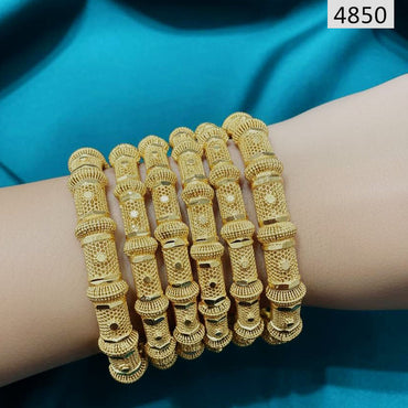 Ethnic gold-plated hollow-out design bangle for women, priced Rs. 4850