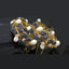 Elegant Pearl  Crystal Gold Bangles Set