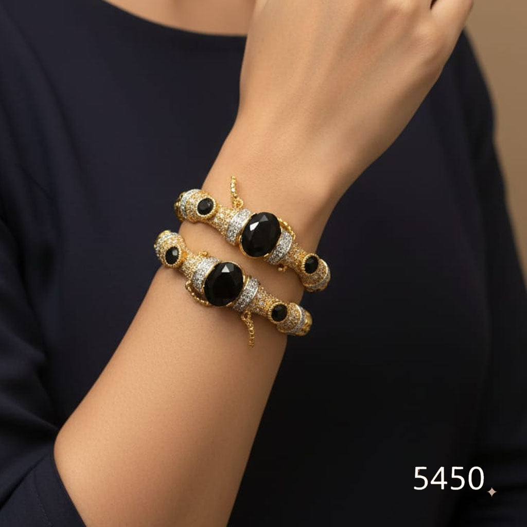 Ornate Crystal Stone Bangles – Rs. 5450