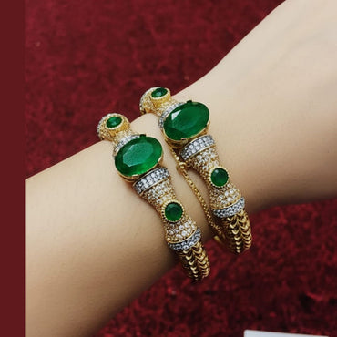 Ornate Crystal Stone Bangles – Rs. 5450