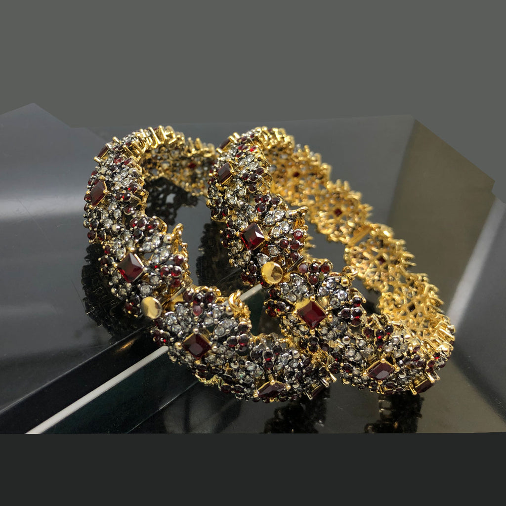 Luxurious Golden-Plated Traditional Bangles