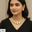 Gold-plated baroque pearl choker necklace with matching earrings, priced Rs. 1550