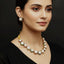 Gold-plated baroque pearl choker necklace with matching earrings, priced Rs. 1550