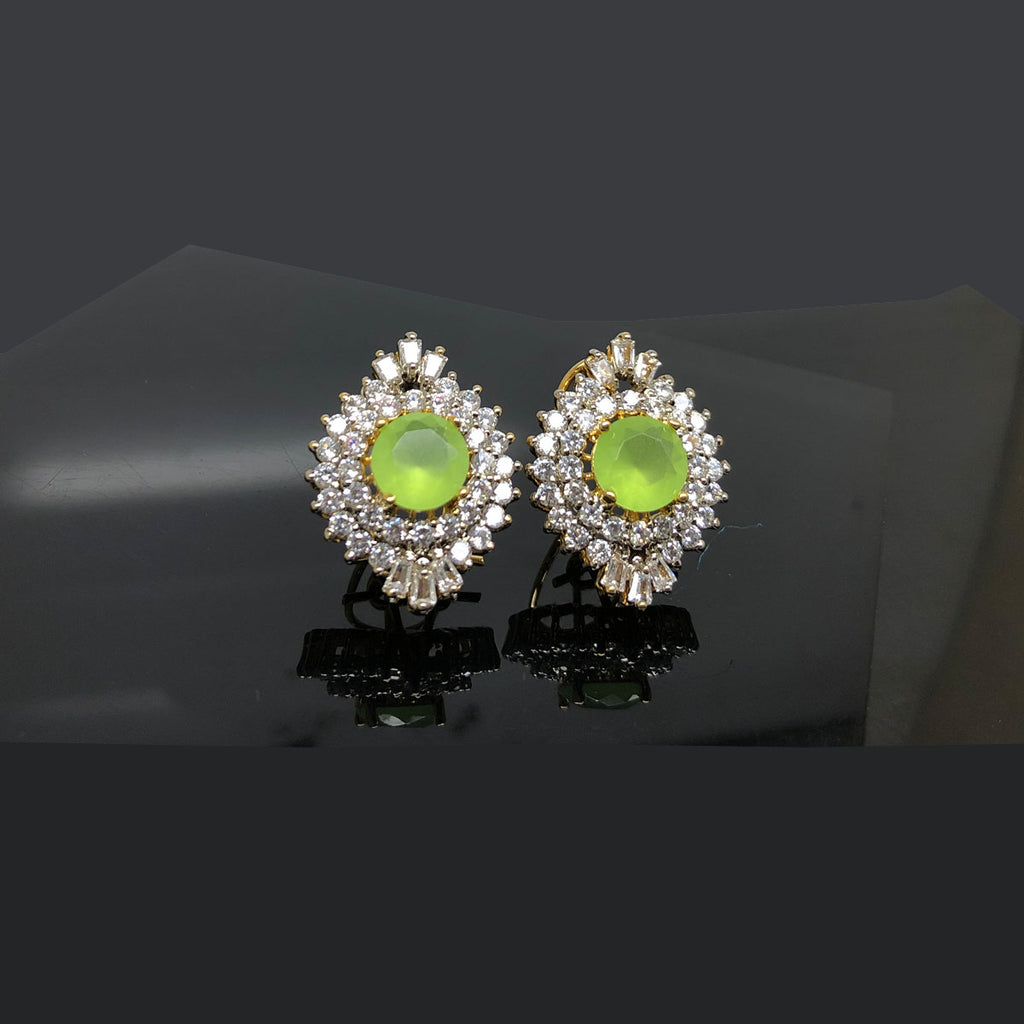 Vintage Gold-Plated Crystal Earring