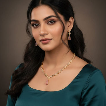 Petite Rosé Pink Quartz Look Minimalist Set – Rs. 3,250