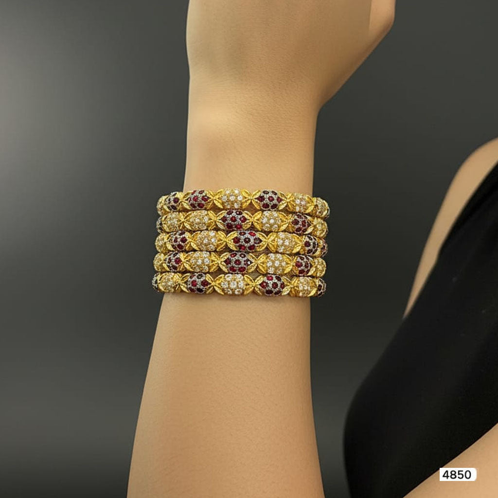 Flower Pattern Bangles – Rs. 4850