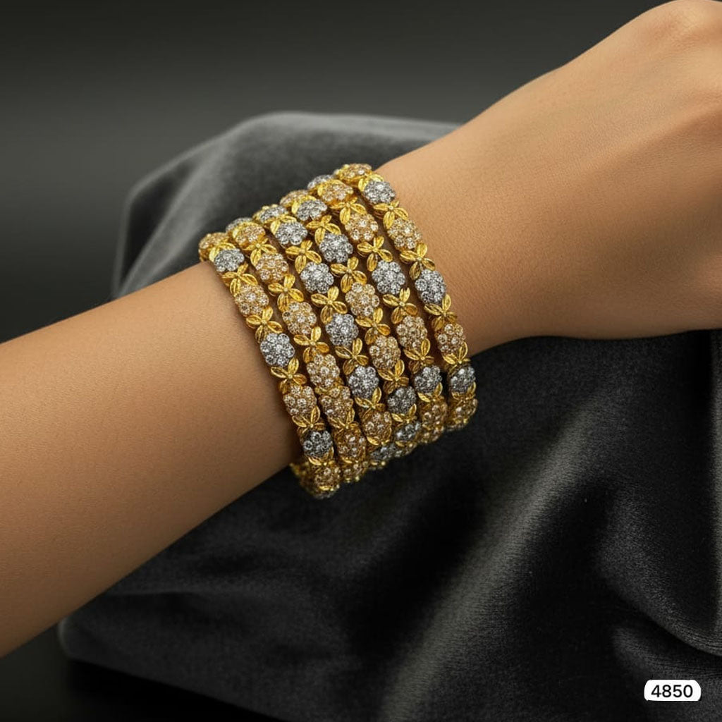 Flower Pattern Bangles – Rs. 4850