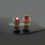 Radiant Gold-Plated Halo Stud Earring