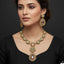 The Empress Bridal Set featuring pearl and antique gold necklace with earrings, priced Rs. 3650