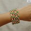 Rhinestone hexagon bangle set with unique geometric design, priced Rs. 1650