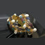 Elegant Pearl  Crystal Gold Bangles Set
