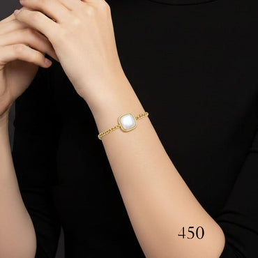 The Serene Stone Bracelet with minimalist stone centerpiece, priced Rs. 450