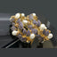 Elegant Pearl  Crystal Gold Bangles Set