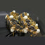 Elegant Pearl  Crystal Gold Bangles Set