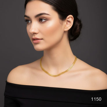 The Vienna Chain – chunky gold link necklace with bold design, priced Rs. 1150