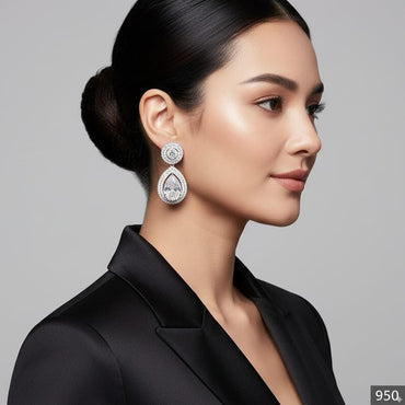 Crystal Cascade Earrings – Rs. 950