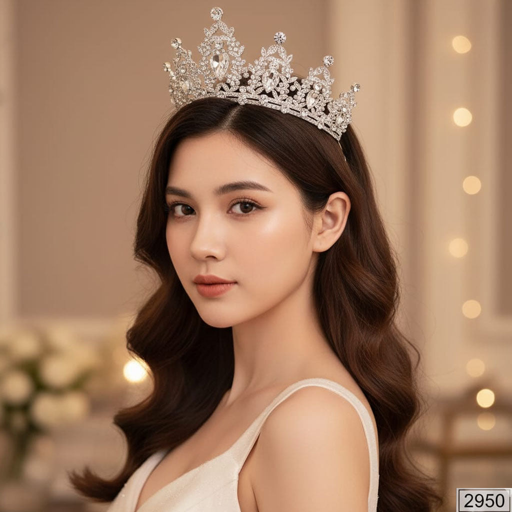 Rhinestone Queen Crown with sparkling rhinestone detailing, priced Rs. 2950