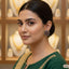 Small ruby and emerald stud earrings with gold plating, priced Rs. 850