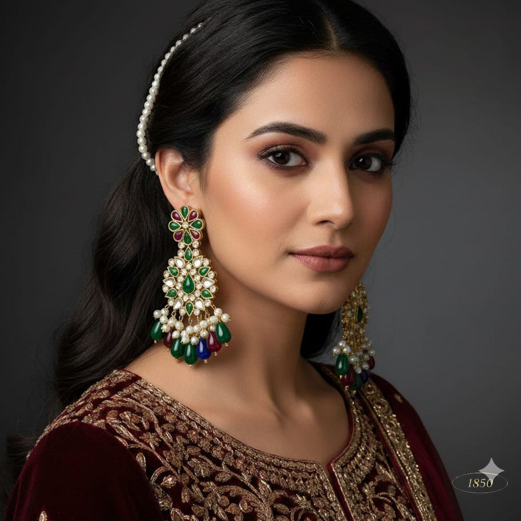 Kundan & Pearl Earrings – Rs. 1850