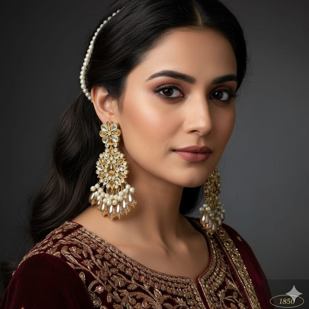 Kundan & Pearl Earrings – Rs. 1850