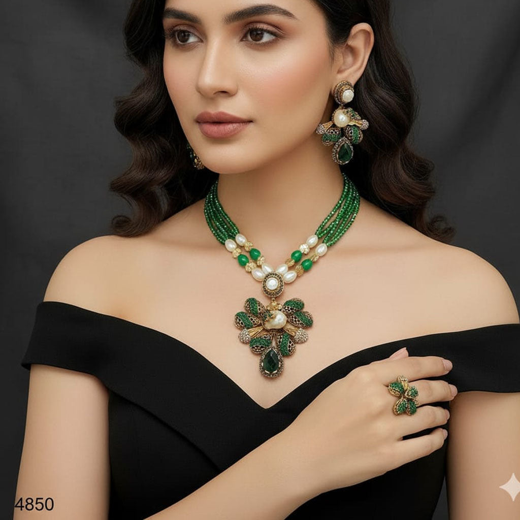 Victorian Bead Choker Set – Rs. 4850