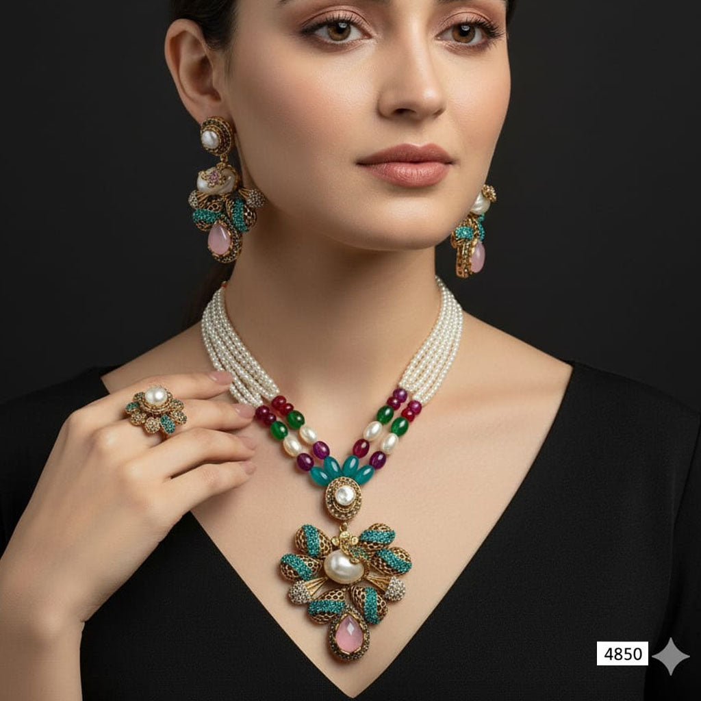 Victorian Bead Choker Set – Rs. 4850