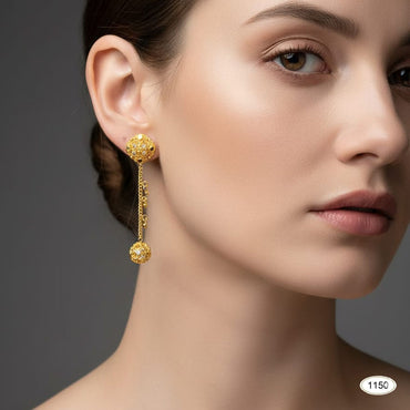Gold Filigree Ball Earrings – Rs. 1150