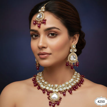Bridal Kundan Pearl Choker Set – Rs. 4250