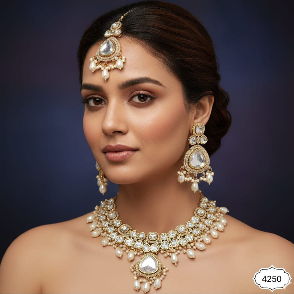 Bridal Kundan Pearl Choker Set – Rs. 4250