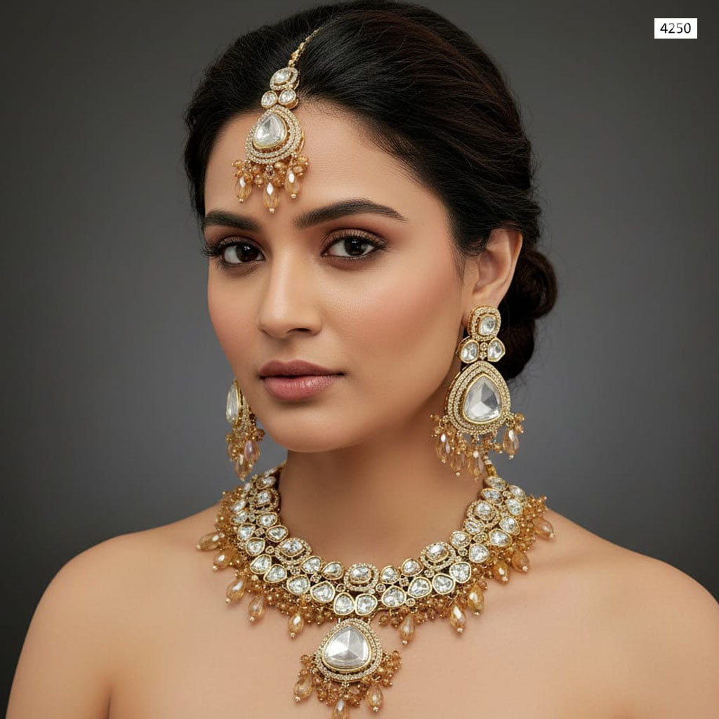 Bridal Kundan Pearl Choker Set – Rs. 4250