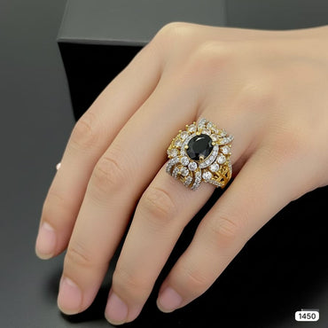 Gold-Plated Solitaire Ring – Rs. 1450