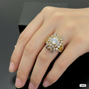 Gold-Plated Solitaire Ring – Rs. 1450