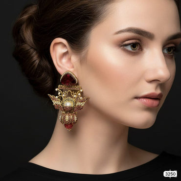 Pearl & Lapis Lazuli Dangle Earrings – Rs. 3250