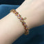 Gold Tone Baguette Cut Tennis Bracelet – Rs. 1650