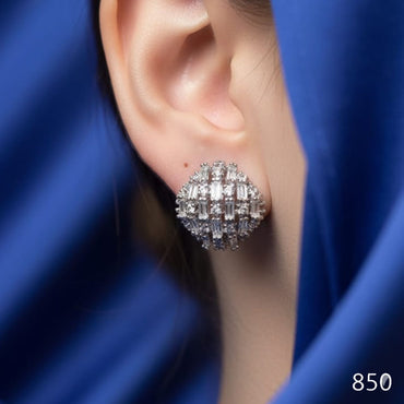 Art Deco Rhinestone Stud Earrings – Rs. 850