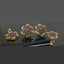 Elegant Traditional Gold-Plated Locket Set