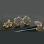 Elegant Traditional Gold-Plated Locket Set