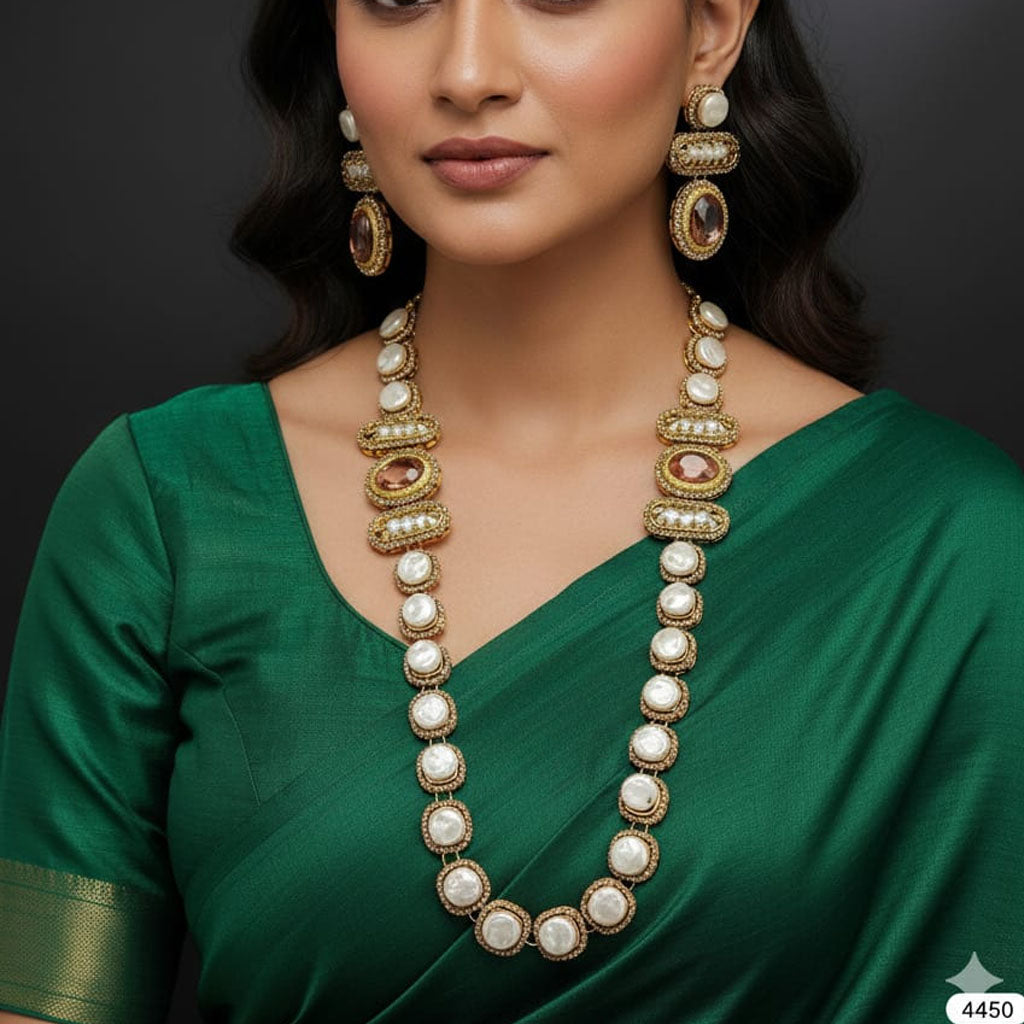 Multi-Color Stone & Pearl Bridal Set – Rs. 4450