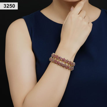 CZ & Gold Blossom Flexible Cuff – Rs. 3250