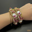 Temple Jewelry Bangles with Uncut Diamonds & Pearls – Rs. 4450